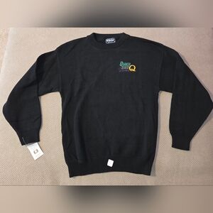 New Vintage Quaker State Racing Q McBriar made in USA 100% cotton black sweater.